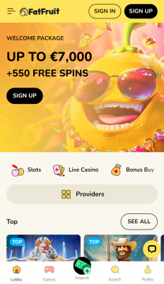 FatFruit Casino Screenshot