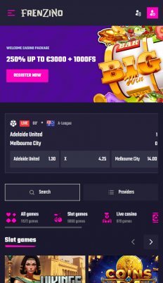 Frenzino Casino Screenshot