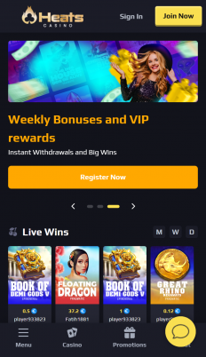 Heats Casino Screenshot