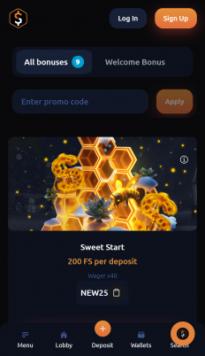 HoneyMoney Casino Screenshot