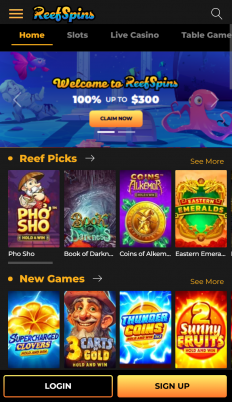 ReefSpins Screenshot