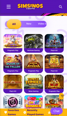 Simsinos Casino Screenshot