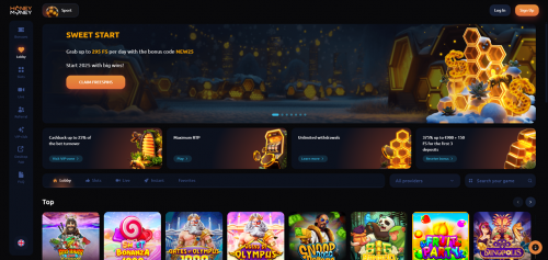HoneyMoney Casino Screenshot
