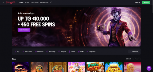 LuckyCircus Casino Screenshot LuckyCircus Casino Screenshot