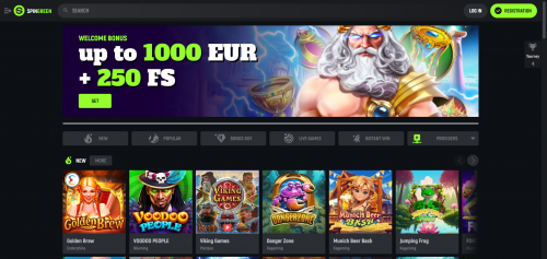 SpinGreen Casino Screenshot SpinGreen Casino Screenshot