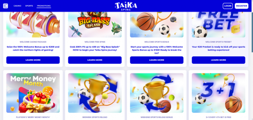 TaikaSpins Screenshot TaikaSpins Screenshot