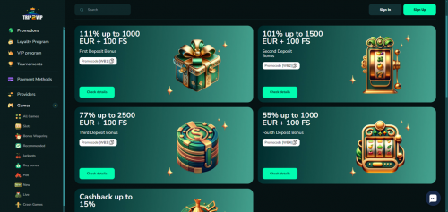 Trip2Vip Casino Screenshot